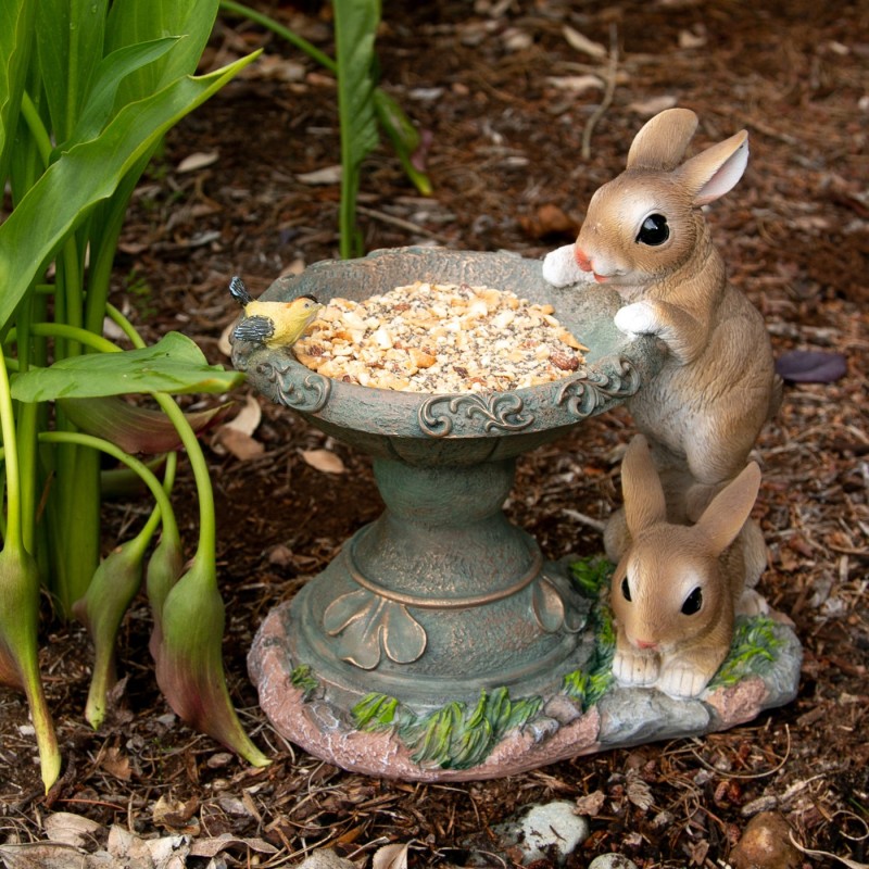 PLAYFUL BUNNIES BIRD FEEDER