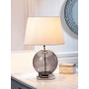 GREY CRACKED GLASS TABLE LAMP