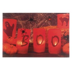 BOO HALLOWEEN LED WALL ART