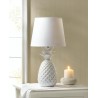 WHITE PINEAPPLE TABLE LAMP