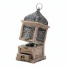 LARGE FLIP-TOP WOODEN LANTERN