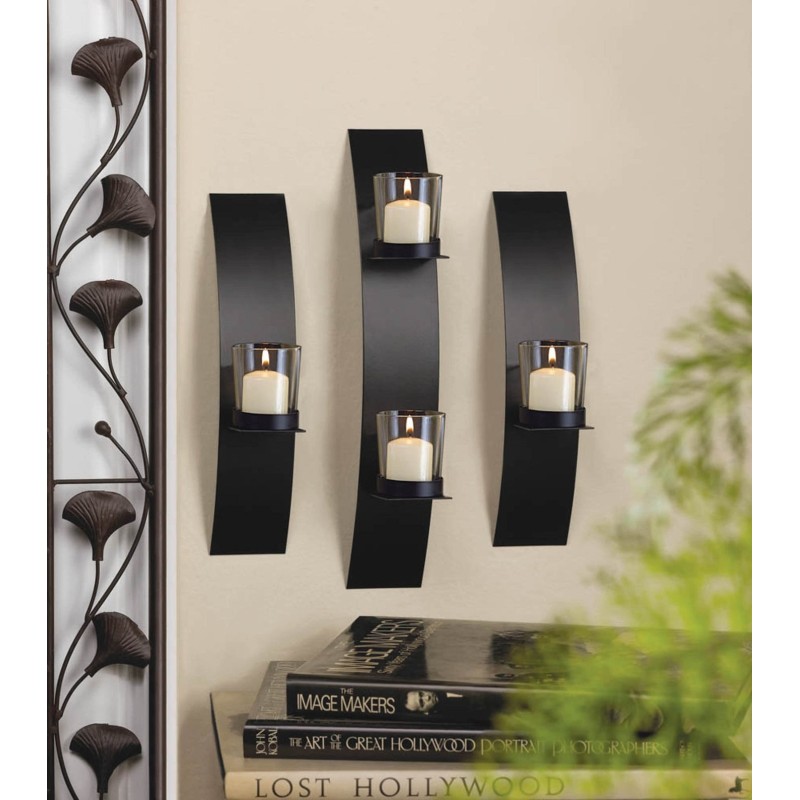 CONTEMPORARY WALL SCONCE TRIO