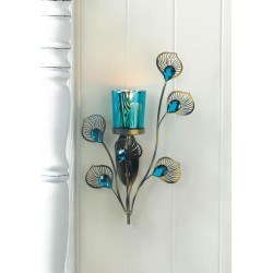 PEACOCK INSPIRED SINGLE SCONCE