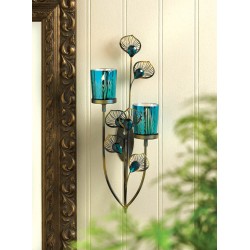 PEACOCK PLUME WALL SCONCE