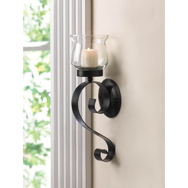 SCROLLING CANDLE SCONCE