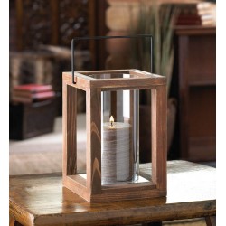 RUSTIC GARDEN WOODEN LANTERN