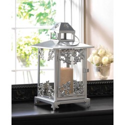 SILVER SCROLLWORK CANDLE LANTERN