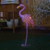 FLAMINGO STANDING TALL SOLAR METAL STATUE