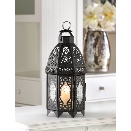 BLACK LATTICE LANTERN