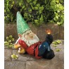 LAZY GNOME SOLAR STATUE