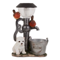 LITTLE PUP AND WATER PUMP SOLAR LIGHT