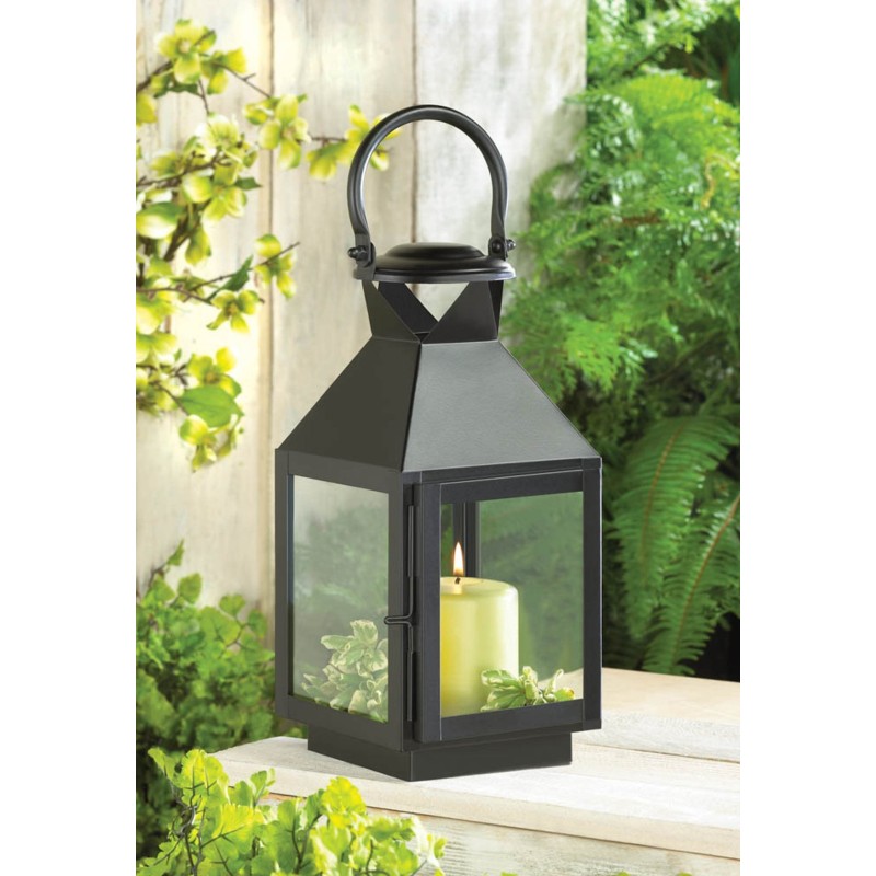 BLACK REVERE MEDIUM CANDLE LANTERN