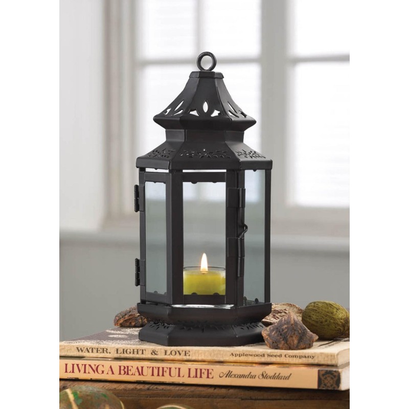 BLACK STAGECOACH LANTERN