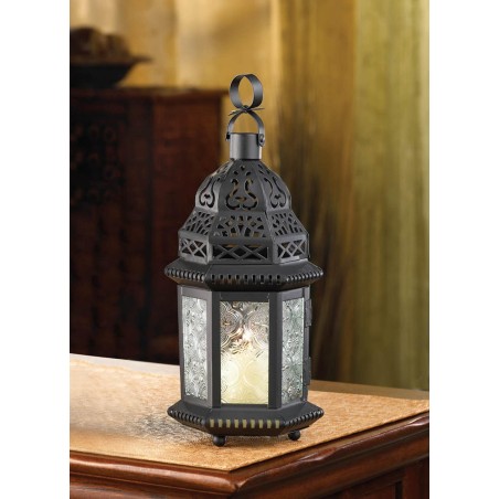 CLEAR GLASS MOROCCAN LANTERN