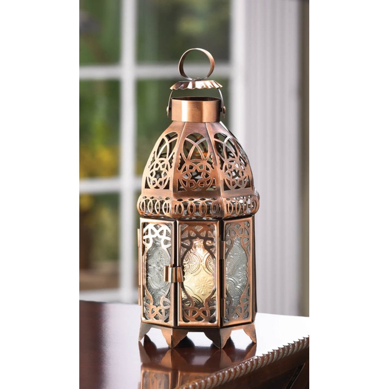 COPPER MOROCCAN CANDLE LAMP