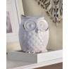 DISTRESSED WHITE OWL FIGURINE