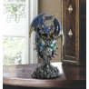 LIGHT UP BLUE DRAGON WARRIOR STATUE