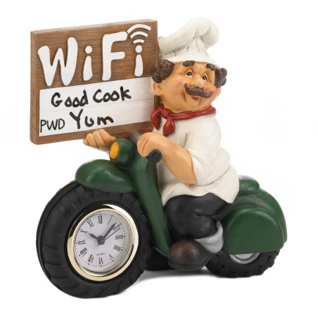 CHEF W/WIFI SIGN AND CLOCK