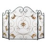 GOLD FLEUR-DE-LIS FIREPLACE SCREEN