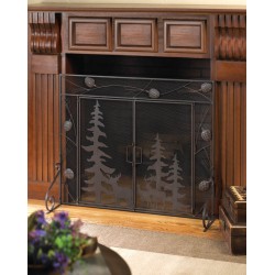 WOODLAND FOREST FIREPLACE SCREEN